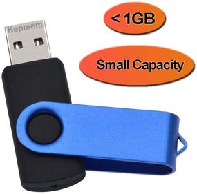 img 1 attached to Thumb Drive 64MB 10 Pack Flash Drives Bulk Small Capacity Memory Stick Kepmem Portable Blue 💾 Jump Drive USB 2.0 Fold Storage U Disk Swivel Value Jump Drive for Business as Client Promotion Item