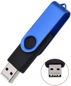 img 2 attached to Thumb Drive 64MB 10 Pack Flash Drives Bulk Small Capacity Memory Stick Kepmem Portable Blue 💾 Jump Drive USB 2.0 Fold Storage U Disk Swivel Value Jump Drive for Business as Client Promotion Item