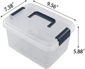 img 3 attached to Nesmilers Plastic Latch Storage 6 Pack Storage & Organization