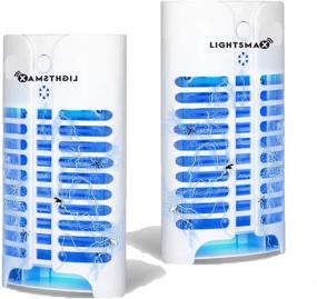 img 4 attached to 🪰 LIGHTSMAX Ultimate Indoor Bug Zapper with UV Light Trap Technology & Sensor - Electronic Fly Repeller, Electric Plug-in Lamp for Gnat & Mosquito Control - Effective Insect Killer & Repellent