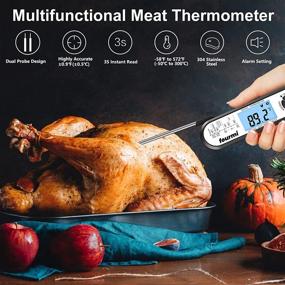 img 3 attached to 🌡️ Fourmi Dual Probe Instant Read Food Thermometer: Accurate, Convenient, and Multi-Functional Meat Thermometer for Kitchen, Cooking, Grill, BBQ, Coffee, & Oil Frying