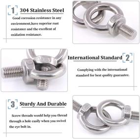 img 1 attached to Glarks Stainless Machinery Shoulder Lifting Fasteners: Efficient Bolts for Heavy-Duty Applications