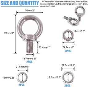 img 3 attached to Glarks Stainless Machinery Shoulder Lifting Fasteners: Efficient Bolts for Heavy-Duty Applications