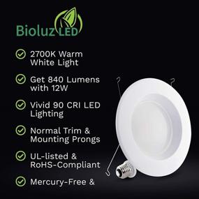 img 1 attached to Bioluz LED Dimmable Retrofit Recessed Lighting & Ceiling Fans for Ceiling Lights