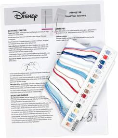 img 2 attached to 🧊 Experience the Magic with Dimensions 70-65198 Disney's Frozen II Trust Your Journey Counted Cross Stitch Kit - 14 White Aida, 7'' x 5''