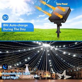 img 3 attached to Waterproof Outdoor Solar String Lights - 320ft Super-Long Length, 4-Pack Solar Powered Fairy Lights with 960 LED Copper Wire, Twinkle Lights for Garden, Patio, Christmas Tree Decor - White