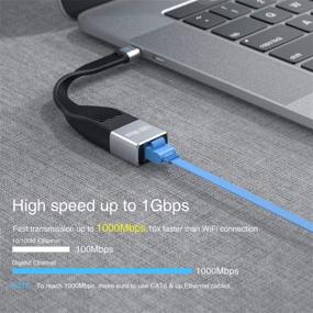 img 3 attached to Адаптер USB C на Ethernet, Lamtoon USB C Thunderbolt 3 на RJ45 Гигабитный Ethernet LAN сетевой адаптер с FPC Inside для MacBook Pro 2020/2019/2018/2017, MacBook Air, iPad Pro, Dell XPS 13/15 и других устройств (Улучшенный SEO)