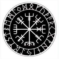 vegvisir norse wheel viking rune odin alphabet eye fear talisman otasew sticker decal symbol for car window, truck, motorcycle, chopper, van, suv, ppv, scrapbook, cell phone casing, laptop, door, helmet, luggage logo