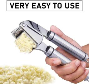 img 2 attached to 🧄 CINEYO Stainless Steel Garlic Press: Professional Grade Crushing Tool for Nuts, Seeds, and Ginger- Easy Clean, Dishwasher Safe