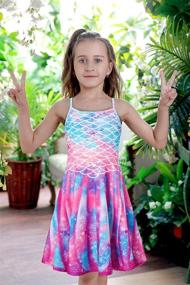 img 1 attached to Gorgeous Loveternal Gradient Hawaiian Princess Spaghetti Girls' Dresses: Style Meets Comfort!