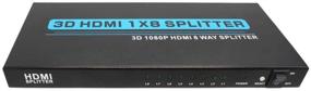 img 1 attached to 🔌 Full HD 4K x 2K 8-Port HDMI Powered Splitter V1.4, 1080P, 3D Support - One Input to Eight Outputs