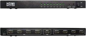 img 2 attached to 🔌 Full HD 4K x 2K 8-Port HDMI Powered Splitter V1.4, 1080P, 3D Support - One Input to Eight Outputs