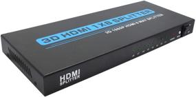 img 3 attached to 🔌 Full HD 4K x 2K 8-Port HDMI Powered Splitter V1.4, 1080P, 3D Support - One Input to Eight Outputs