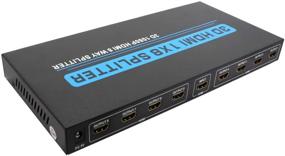 img 4 attached to 🔌 Full HD 4K x 2K 8-Port HDMI Powered Splitter V1.4, 1080P, 3D Support - One Input to Eight Outputs