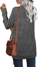 img 1 attached to Tunic Sweatshirts Sweaters Oversized Coffee Outdoor Recreation for Hiking & Outdoor Recreation Clothing