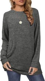 img 2 attached to Tunic Sweatshirts Sweaters Oversized Coffee Outdoor Recreation for Hiking & Outdoor Recreation Clothing