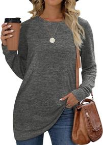 img 4 attached to Tunic Sweatshirts Sweaters Oversized Coffee Outdoor Recreation for Hiking & Outdoor Recreation Clothing