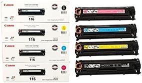 img 4 attached to New Sealed Canon 116 Black, Cyan, Magenta, Yellow Toner Set for Canon Color imageCLASS MF8050Cn, 8080Cw - Retail Packaging