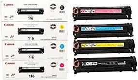 img 1 attached to New Sealed Canon 116 Black, Cyan, Magenta, Yellow Toner Set for Canon Color imageCLASS MF8050Cn, 8080Cw - Retail Packaging