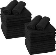 🧼 ultra soft microfiber rags - 12' x 12" all-purpose cleaning towels, wash cloths for kitchen, bath, car window - reusable, home and commercial use - 24-pack, black logo