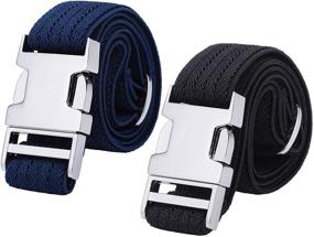 img 4 attached to 👦 Dynamic Fit: Boys Adjustable Stretch Belt for Kids Boys' Accessories