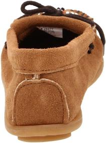 img 2 attached to Adorable Minnetonka Thunderbird Toddler Little Brown Girls' Shoes and Flats – Comfort and Style in One!
