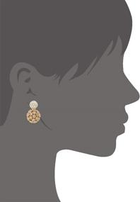 img 3 attached to 💎 Crystal Double Sided Earrings featuring Circle Stud Front & Hollow Ball Back Design