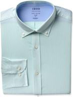 👔 izod dress stretch stripe sleeve shirt for men's clothing logo