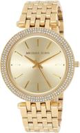 michael kors darci goldtone watch logo