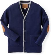 casual, timeless style: introducing the hope henry classic cardigan sweater for boys logo