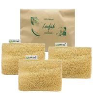 🌱 eco-friendly natural loofah kitchen sponges (3 pack) - biodegradable & compostable sponge for dishes - plant-based kitchen sponge solution logo