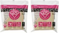 ☕ hario 02 100-count natural coffee paper filters - 2-pack value set (200 sheets total) logo