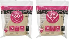 img 4 attached to ☕ Hario 02 100-Count Natural Coffee Paper Filters - 2-Pack Value Set (200 Sheets Total)