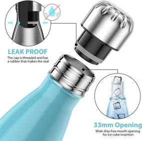 img 1 attached to 🚰 Sportneer Insulated Water Bottle Stainless Steel - Double Walled Thermal, Keeps Cold for 24 Hours, Hot for 12 Hours - Includes Bottle Brush, Ideal for Travel & Sports - 17oz / 26oz