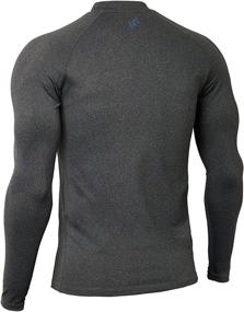 img 2 attached to 🏋️ HUGE SPORTS Men's Thermal Base Layer Top: Ultimate Moisture-Wicking Athletic Shirts for Winter Skiing, Running, and Workouts