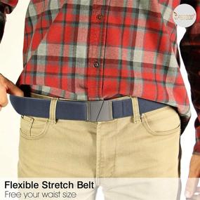 img 3 attached to Invisible Stretch Elastic Men's Belts by JASGOOD - Perfect Casual Accessories