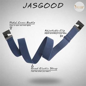 img 2 attached to Invisible Stretch Elastic Men's Belts by JASGOOD - Perfect Casual Accessories