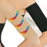 👗 arm slimming shaper: compression sleeve for women - black & beige, 2 pairs логотип