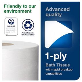 img 1 attached to 🧻 Tork Mini Jumbo Toilet Paper Roll, White, Advanced, 1-Ply, 12 x 1200 feet, 12013903