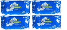 img 1 attached to 🌿 White Cloud Aloe Scented Wet Wipes - Light & Gentle Cleaning (4 Pack)