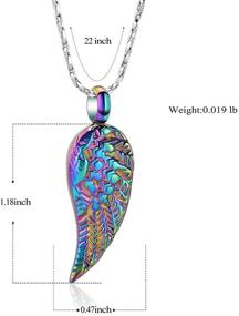 img 3 attached to 🕊️ Guardian Angel Wings Cremation Jewelry Pendant - Stainless Steel Keepsake Memorial Urn Necklace for Human and Pets