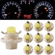 💡 qasimled f10 cob b8.4d dashboard light bulb pack - 10 white car interior lights logo