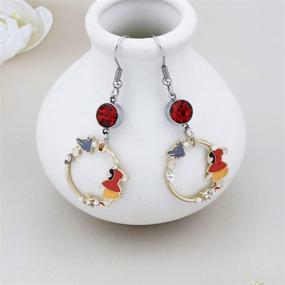 img 1 attached to 🐺 Women's and Girls' Little Red Riding Hood and Wolf Earrings - Christmas Gifts with Charms