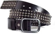 👨 men's spiked leather belt: black stylish accessory for men logo