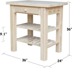 img 1 attached to 🏝️ Unfinished International Concepts Kitchen Island: Versatile and Customizable Addition to Your Kitchen Space