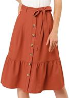 allegra women's vintage waisted buttoned skirt - trendy clothing for women logo