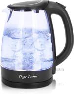 🔌 taylor swoden 1.7l glass electric kettle: fast heating, cordless & safe with led light logo