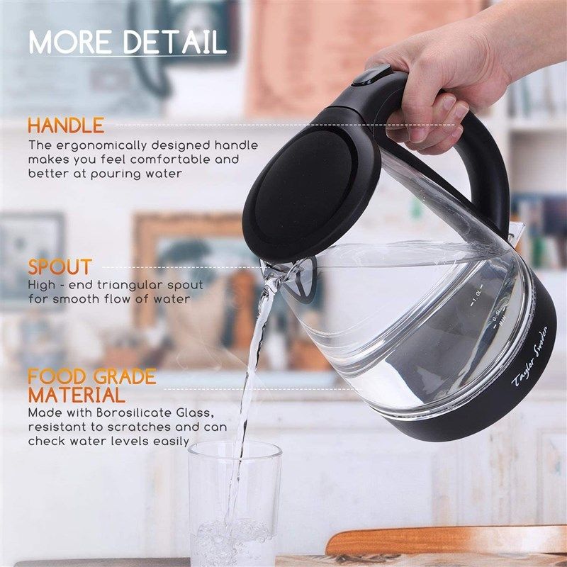 Taylor Swoden Glass Hot Water Kettle Electric Review