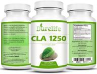 🔥 natural weight management diet supplement cla 1250 mg, 180 count 80% conjugated linoleic acid - boost metabolism, fat burning & non-gmo weight loss supplement by durelife logo