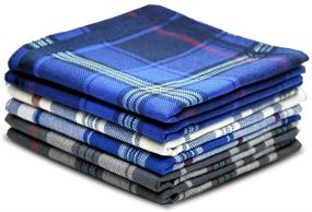 img 4 attached to Zenssia Men's Cotton Handkerchief Set: Luxurious and Functional Accessories